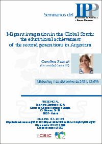 Seminarios del IPP: "Migrant integration in the Global South: the educational achievement of the second generations in Argentina"