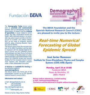 Ciclo de conferencias y curso de postgrado: "Demography Today: "Real-time numerical forecasting of global epidemic spread"