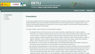 Diccionario español de términos literarios internacionales (DETLI)