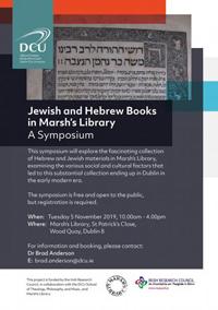 Symposium on Jewish and Hebrew Books at Marsh's Library