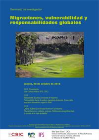 Seminario de investigación: "Migraciones, vulnerabilidad y responsabilidades globales"