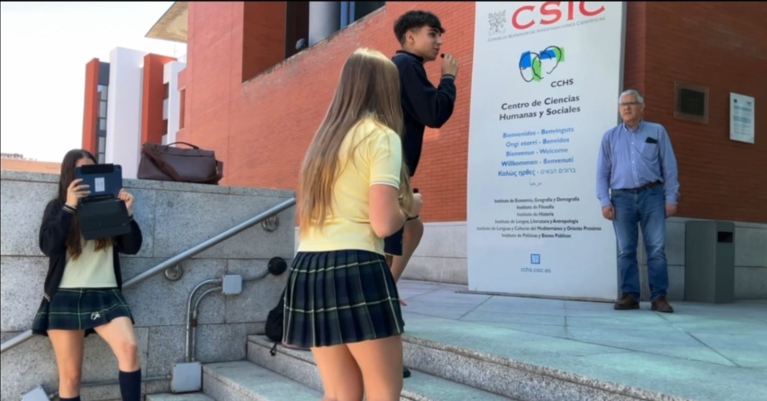 Grabación "24 horas con el Instituto de Historia", realizado por alumnado del Colegio Lagomar