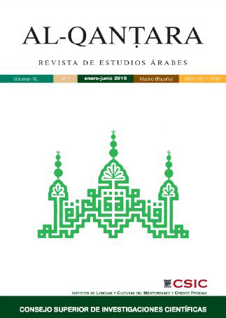 "Al-Qantara. Revista de Estudios Árabes" publica el Vol. 40, nº 1 de 2019 Portada de la revista