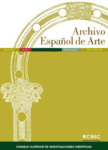 La revista "Archivo Español de Arte" publica el Vol. 91, nº 364 de 2018 Portada de la revista