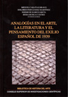La colección Biblioteca de Historia del Arte publica el libro "Analogías en el arte, la literatura y el pensamiento del exilio español de 1939" Portada del libro