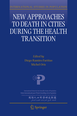 Diego Ramiro (IEGD) coeditor y coautor del libro "New Approaches to Death in Cities during the Health Transition" Cubierta del libro