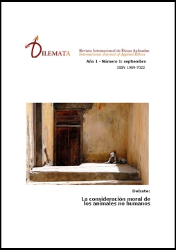 Se publica el número 1 de DILEMATA, Revista Internacional de Éticas Aplicadas. Portada de la revista
