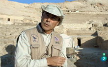 José Manuel Galán (ILC) en un fotograma de el documental En busca de Djehuty El documental 'En busca de Djehuty: entre momias, tumbas y jeroglíficos' se estrena en RTVE