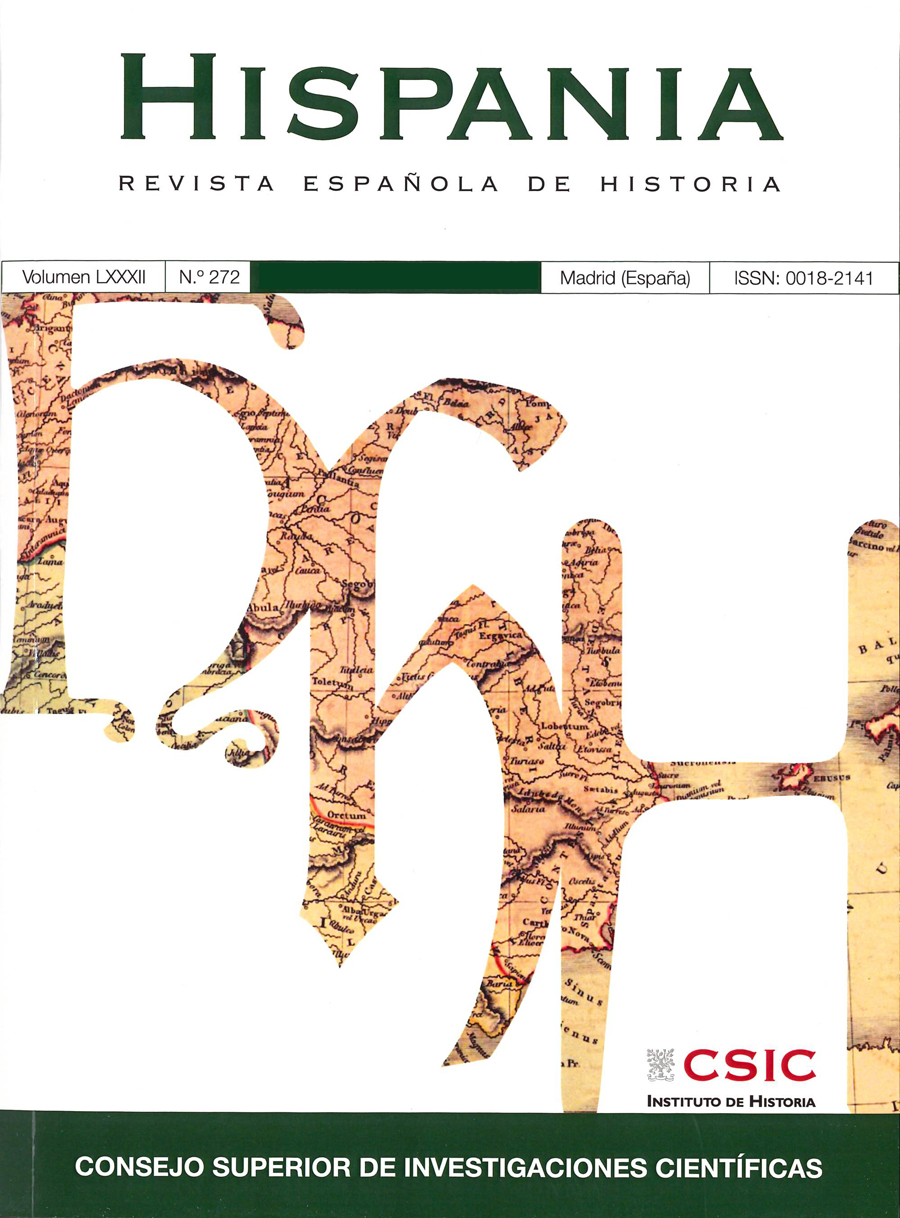 La revista "Hispania" publica el Vol. 79, nº 261 de 2019 Portada de la revista