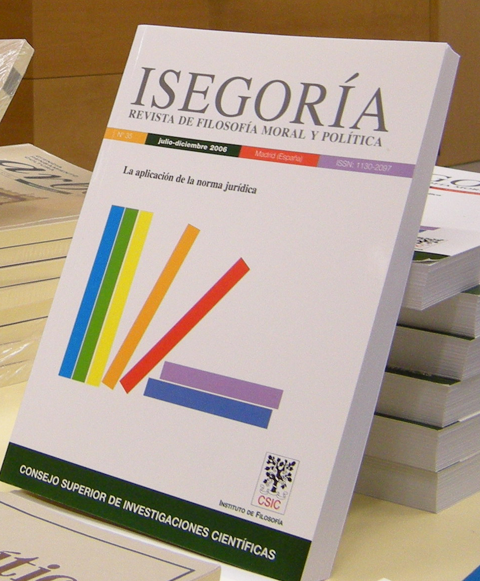 "Isegoría. Revista de Filosofía Moral y Política" publica el Vol. 58 de 2018 Portada de la revista