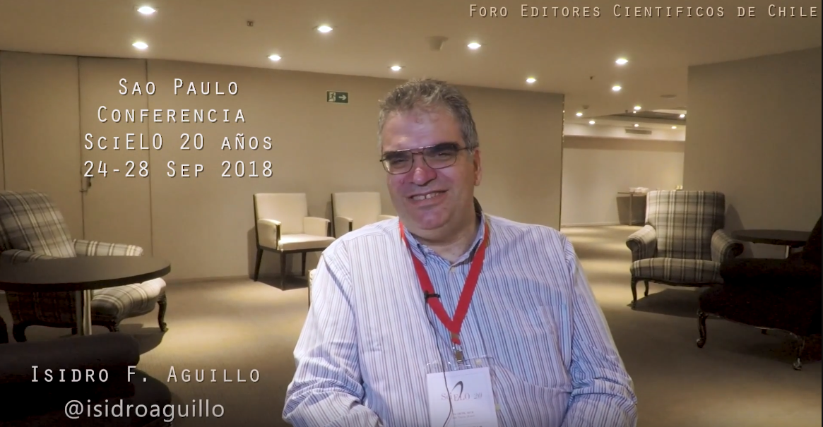 Isidro Aguillo (IPP) presenta algunos desafíos para las revistas en el marco de la conferencia SciELO 20 Isidro Aguillo (IPP) presenta algunos desafíos para las revistas en el marco de la conferencia SciELO 20