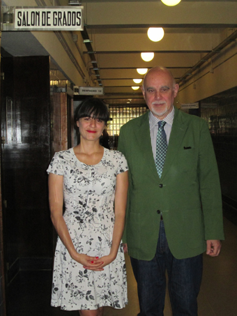 Manuela Elisa Vera Guerrero y José Luis García Barrientos Manuela Elisa Vera Guerrero obtiene Sobresaliente "cum laude" por su tesis doctoral dirigida por José Luis García Barrientos (ILLA)