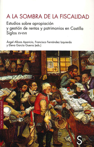 Francisco Fernández Izquierdo, Elena García Guerra y Ángel Alloza Aparicio (IH) editores y coautores del libro "A la sombra de la fiscalidad" Portada del libro