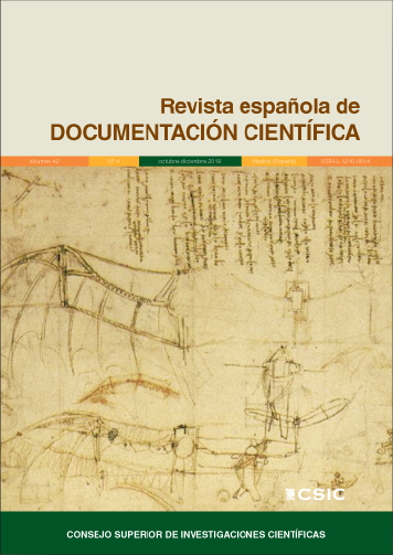 Publicado el Vol 39, 2 (2016) Revista española de Documentación Científica (REDC) Portada de la revista