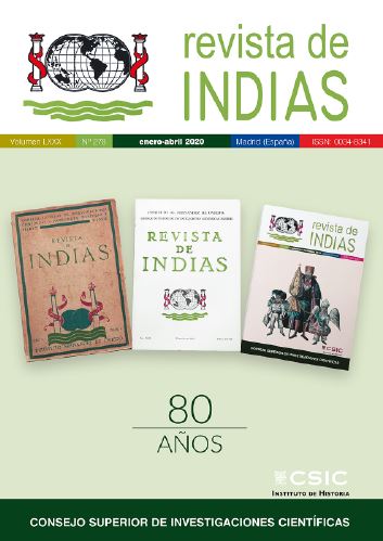La "Revista de Indias" publica el Vol 80, nº 280 de 2020 Portada de la revista