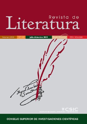 La "Revista de Literatura" publica el Vol. 81, nº 161 de 2019 Portada de la revista