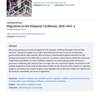 Migration to the Hispanic Caribbean, 1810-1945 