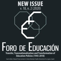 Lorenzo Delgado (IH) publica un artículo sobre la enseñanza en la España del tardofranquismo en la prestigiosa revista "Foro de Educación" Portada de la revista