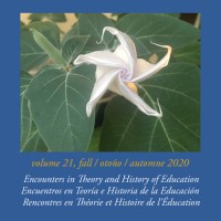 Publicado "International Organizations and Educational Change in Spain during the 1960s", artículo de Lorenzo Delgado (IH), en la revista "Encounters in Theory and History of Education" Portada de la revista