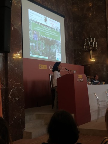 Pilar Martín, durante su presentación sobre Guardianes del bosque y ciencia ciudadana Pilar Martín, durante su presentación sobre Guardianes del bosque y ciencia ciudadana