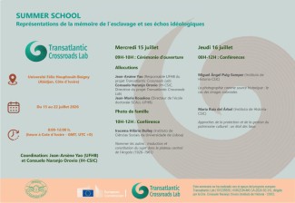 Summer School "Représentations de la mémoire de l'esclavage et ses echos idéologiques"