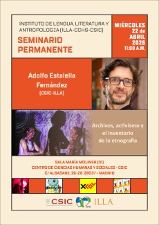 Seminario permanente del ILLA: "Archivos, activismo y el inventario de la etnografía"
