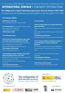Seminario Internacional "La configuración de la gobernanza educativa global: el caso de España (1953-1990)"