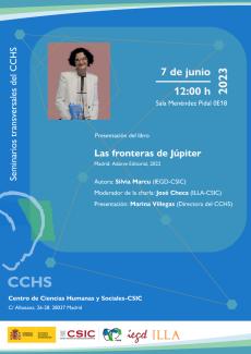 "Seminarios transversales del CCHS": Presentación del libro 'Las fronteras de Júpiter', de Silvia Marcu (IEGD)