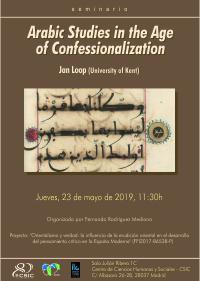 Seminario: "Arabic Studies in the Age of Confessionalization"