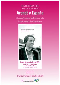 Debate en torno al libro de de Agustín Serrano de Haro "Arendt y España"