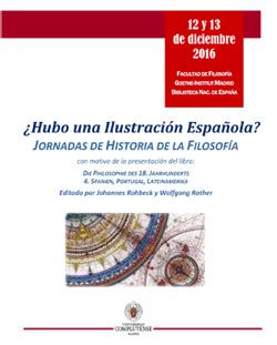 Jornadas de Historia de la Filosofía: "¿Hubo un Ilustración Española?"