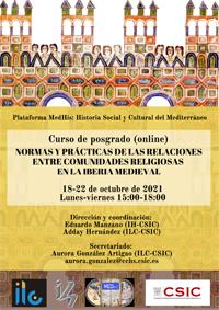 Curso de posgrado "Normas y prácticas de las relaciones entre comunidades religiosas en la Iberia medieval"