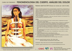 Curso de posgrado: "Fenomenología del cuerpo. Análisis del dolor"