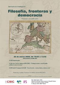 Seminario de Investigación «Filosofía, fronteras y democracia»