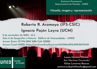 Seminario permanente del Departamento de Filosofía UNED: "Filosofía, imagen y representación"