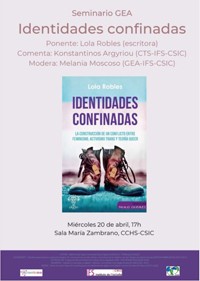 Seminario GEA (Grupo de Ética Aplicada): "Identidades confinadas"