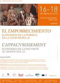 V Jornadas de estudio: "El empobrecimiento. Economías de la pobreza en la Edad Media (2)"