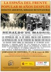 Jornadas de Historia: "La España del Frente Popular 80 años después. Debates abiertos, miradas renovadoras"