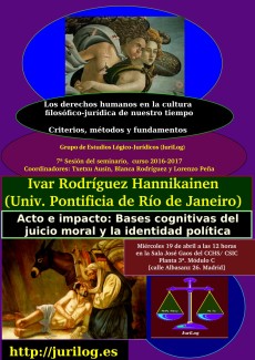 Seminario: "Criterios, métodos y fundamentos: Los derechos humanos en la cultura filosófico-jurídica de nuestro tiempo": «Acto e impacto: Bases cognitivas del juicio moral y la identidad política»