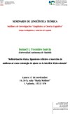 Seminario de Lingüística Teórica LyCC: "Reflexivización léxica, ligamiento reflexivo e inserción de anáforas-se como estrategia de ajuste en la interficie léxico-sintaxis"