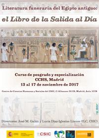 Curso de posgrado y especialización: "Literatura funeraria del Egipto antiguo: el Libro de la Salida al Día"