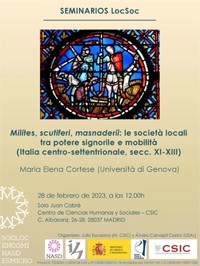 Seminarios LocSoc: "«Milites», «scutiferi», «masnaderii»: le società localitra potere signorile e mobilità"