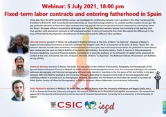 Webinar: "Fixed-term labor contracts and entering fatherhood in Spain"