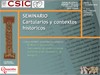 Seminario "Cartularios y contextos históricos"