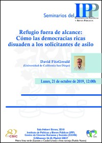 Seminario IPP: "Refugio fuera de alcance: Cómo las democracias ricas disuaden a los solicitantes de asilo"