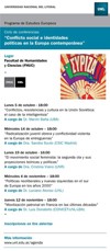 Ciclo de Conferencias: "Conflicto social e identidades políticas en la Europa contemporánea"