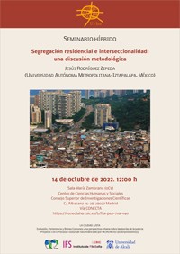 Seminario online Urbs: "Segregación residencial e interseccionalidad:  una discusión metodológica"