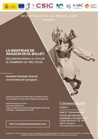 Seminario de Investigación en Danza CSIC: "La identidad de Aragón en el ballet. Deconstruyendo la Jota de 'El sombrero de tres picos'"