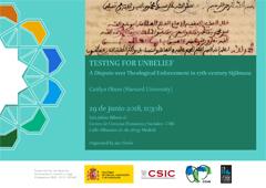 Seminario "Testing for Unbelief: A Dispute over Theological Enforcement in 17th-century Sijilmasa"