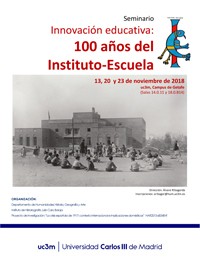 Seminario Innovación educativa: "100 años del Instituto-Escuela"